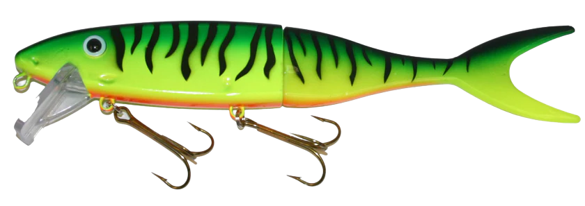 Autumn pike fishing lure. Shallow invader in Firetiger color.