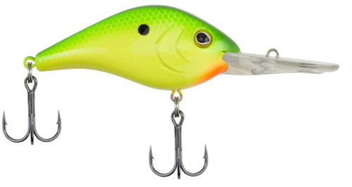 Homer Crankbait Lure: Reminiscent of past successes, with chartreuse sides, blue back and bright belly.