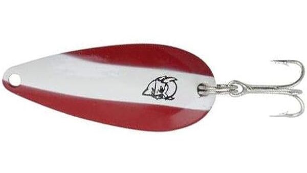 Daredevil spoon. Popular lure for pike fishing