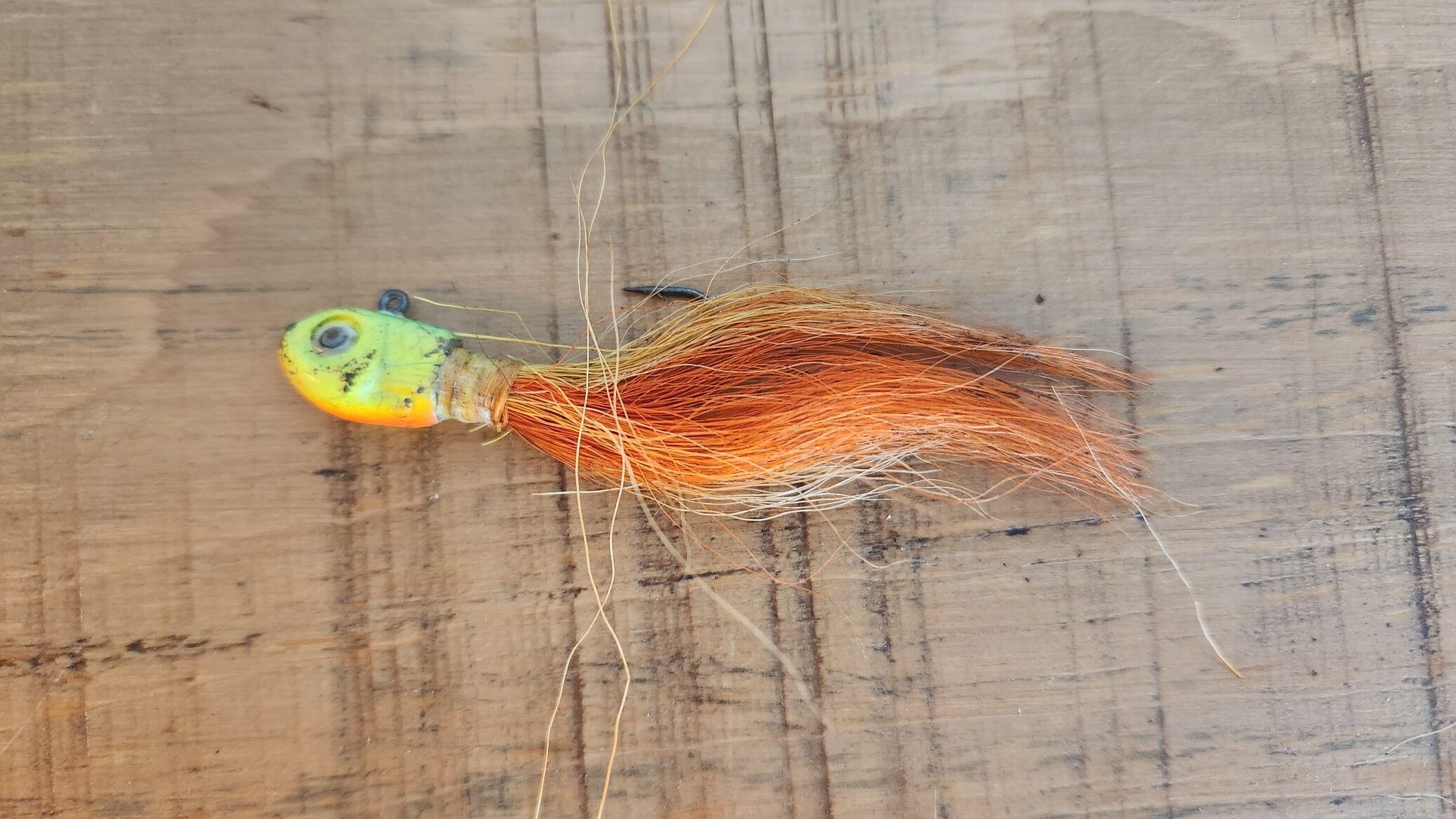 Hair Jig lure used for bass.