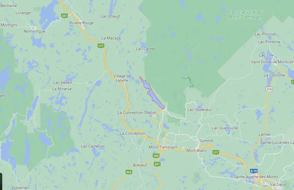Lac Tremblant on the map